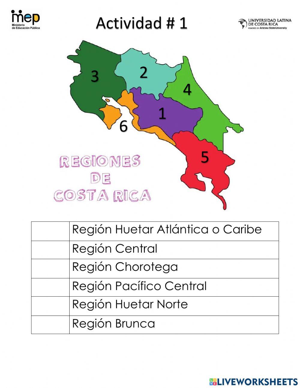 Regiones Socioeconómicas CR