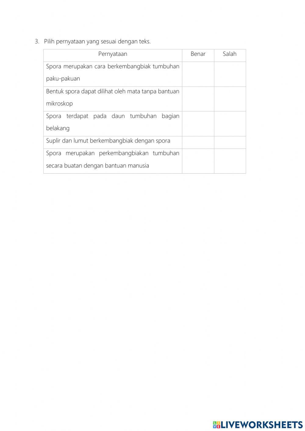 Latihan Pertumbuhan Tumbuhan