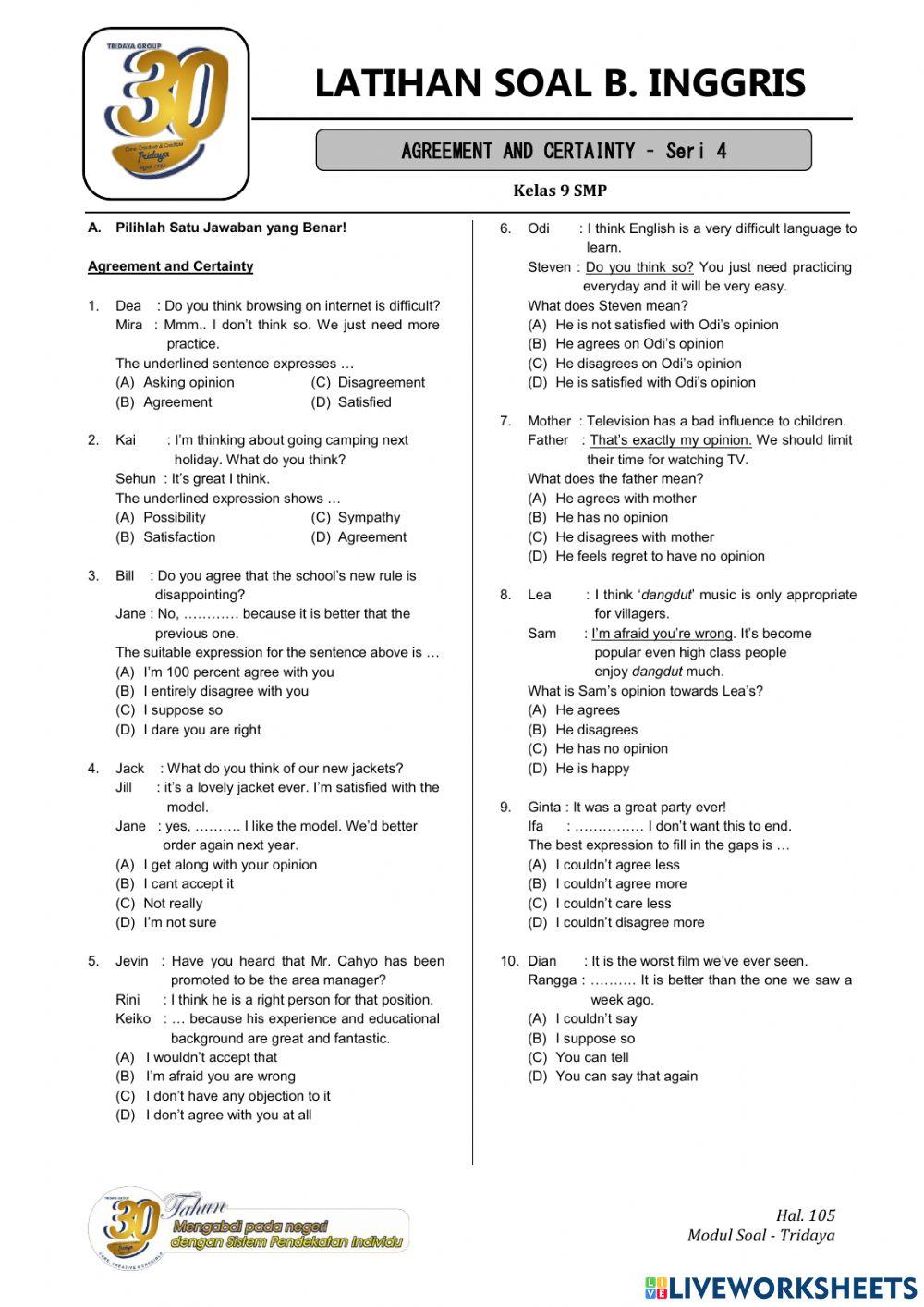 9-ING-AGREEMENT - DISAGREEMENT