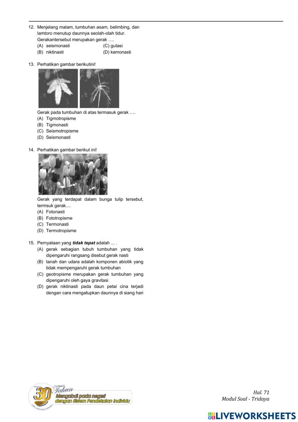 8IPA-Gerak Hewan dan Tumbuhan