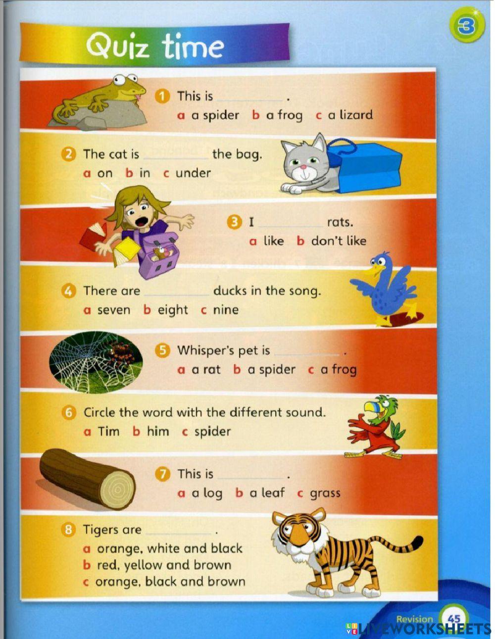 Quiz time superminds year 1 page 45 3246844 felamina