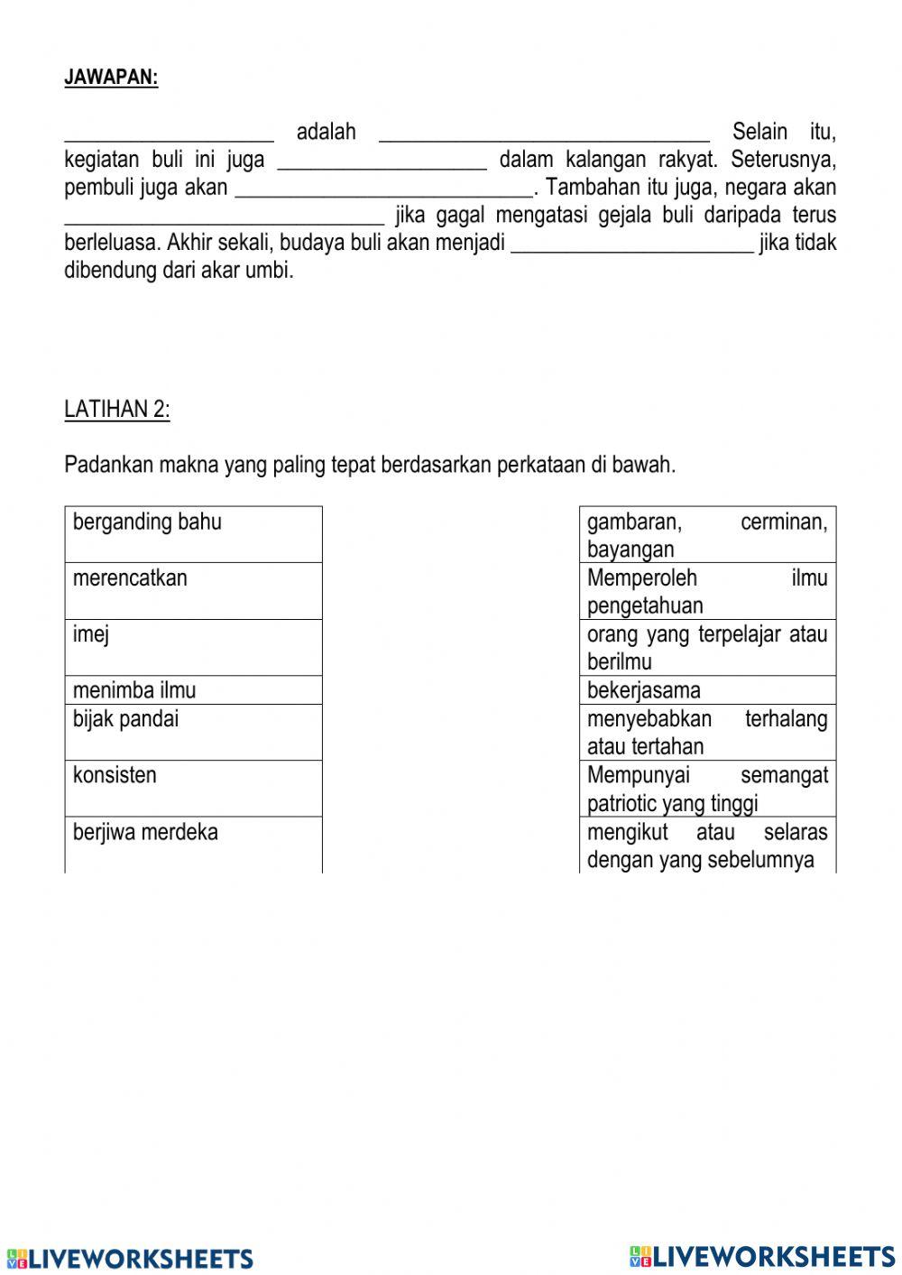 Penulisan Tingkatan 1