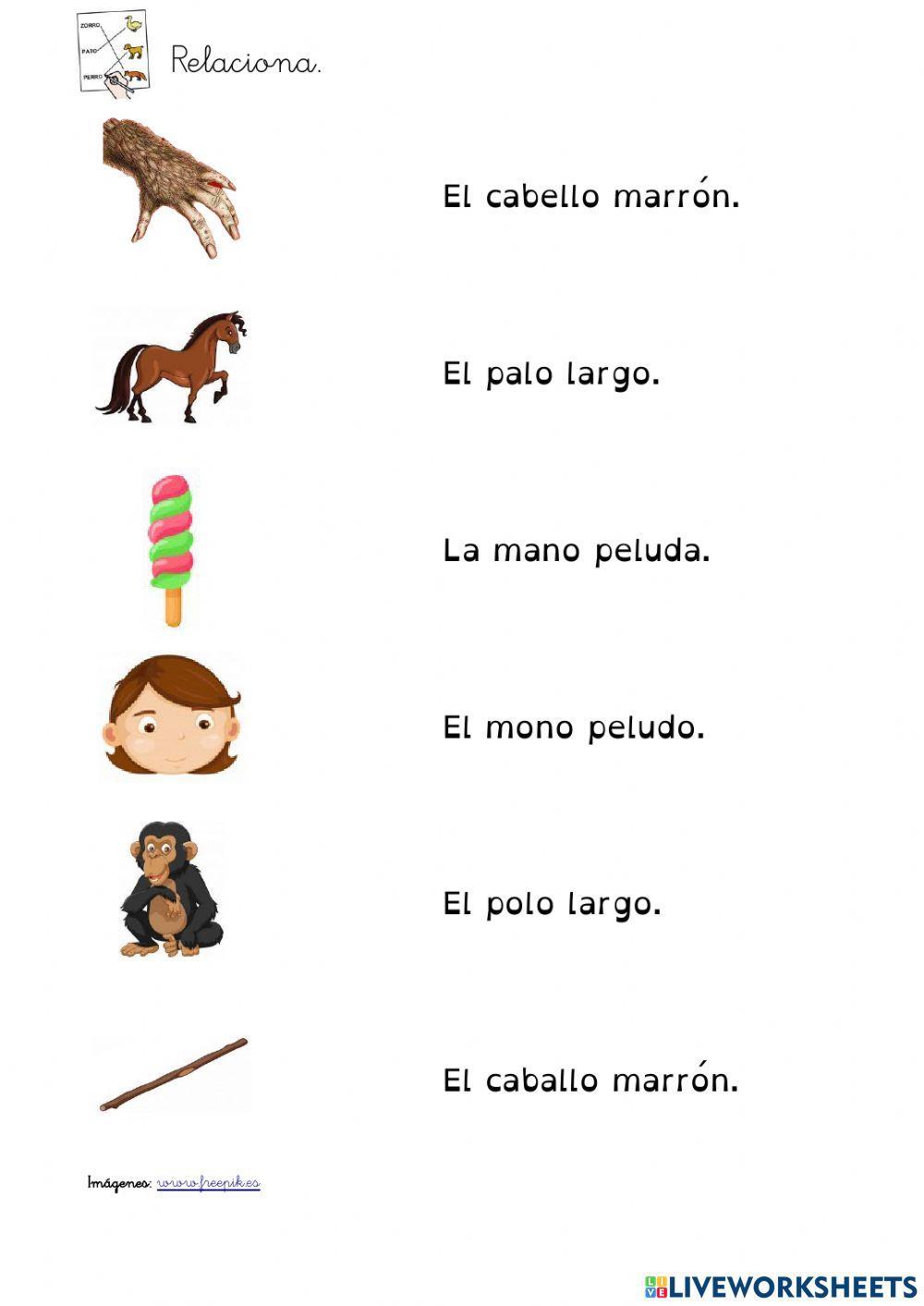 Oraciones con palabras parecidas (vocales).