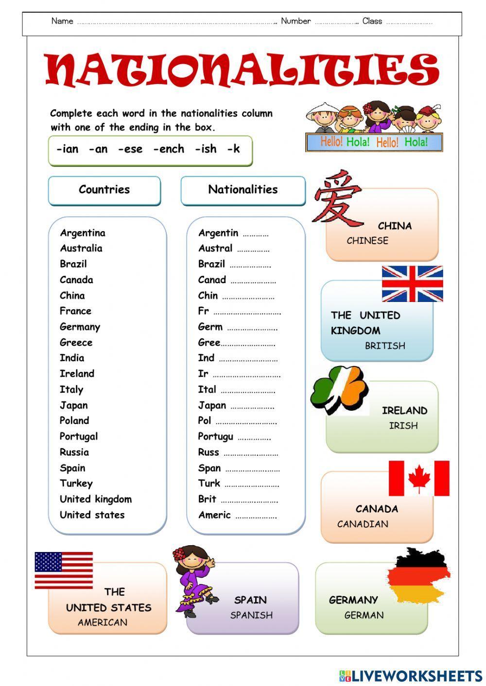 Country and Nationality