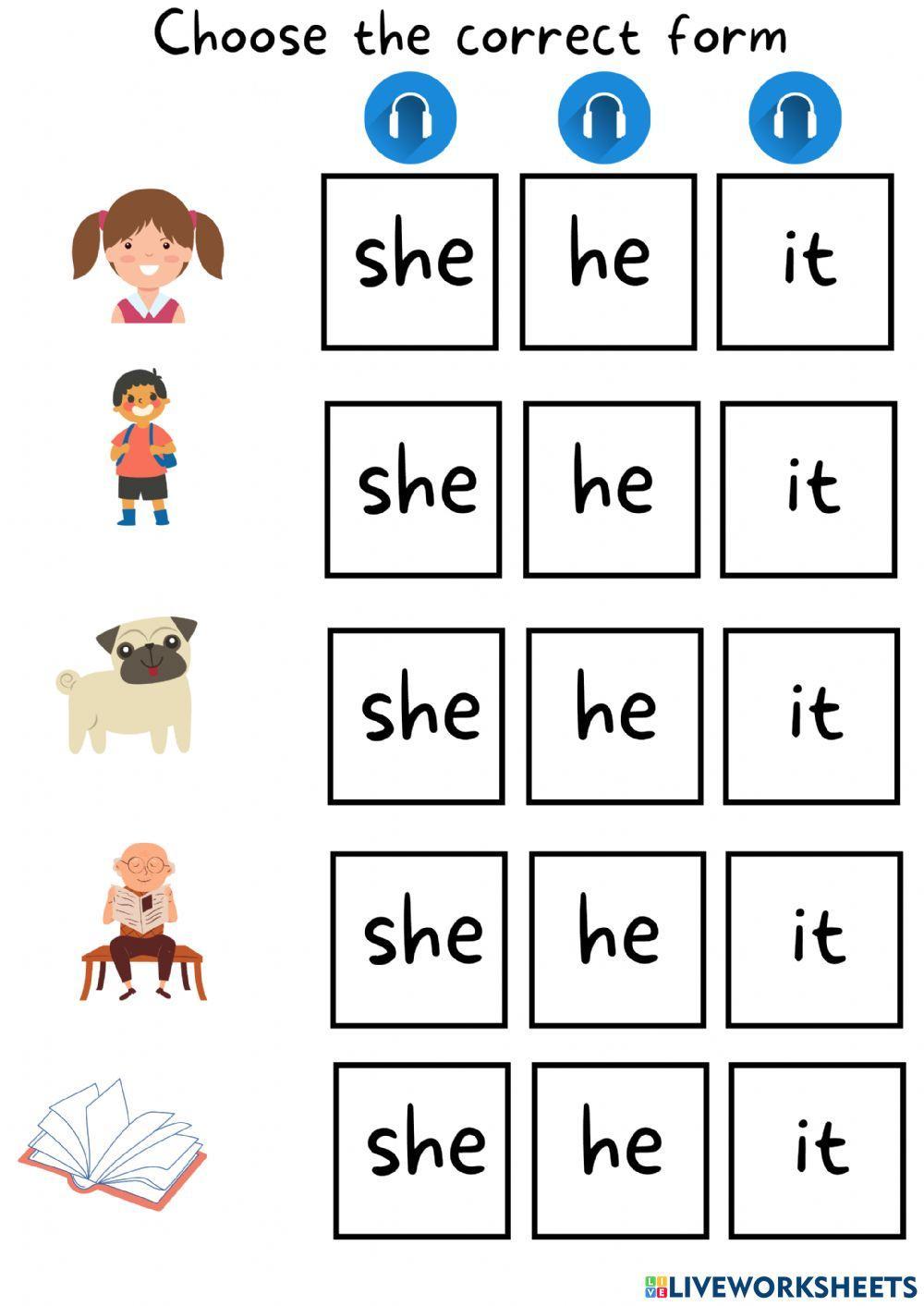 She, he, it interactive worksheet | Live Worksheets she-he-it-interactive-worksheet-live-worksheets