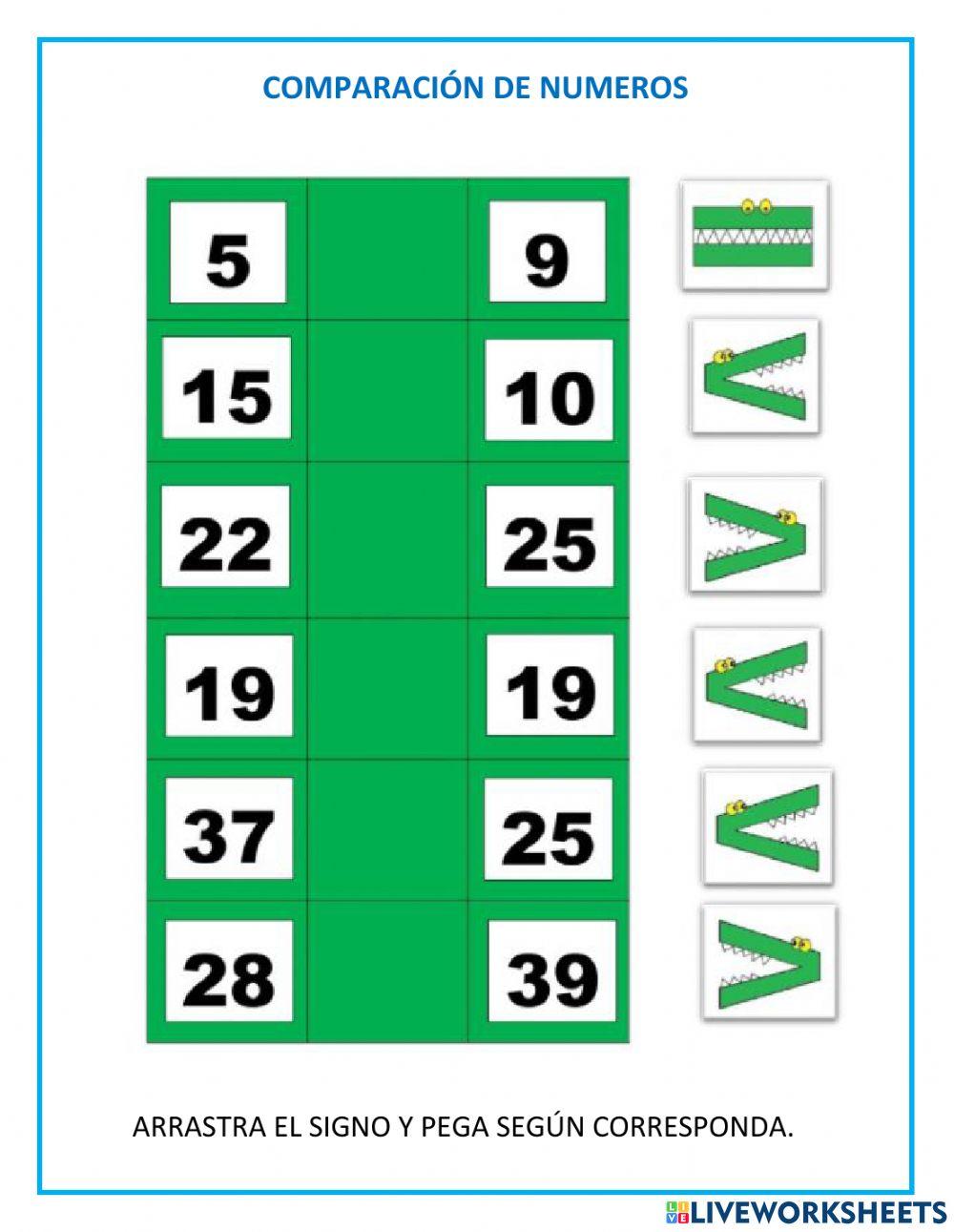 Comparación de numeros
