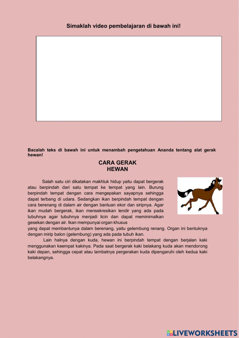 LKPD Cara Gerak Hewan