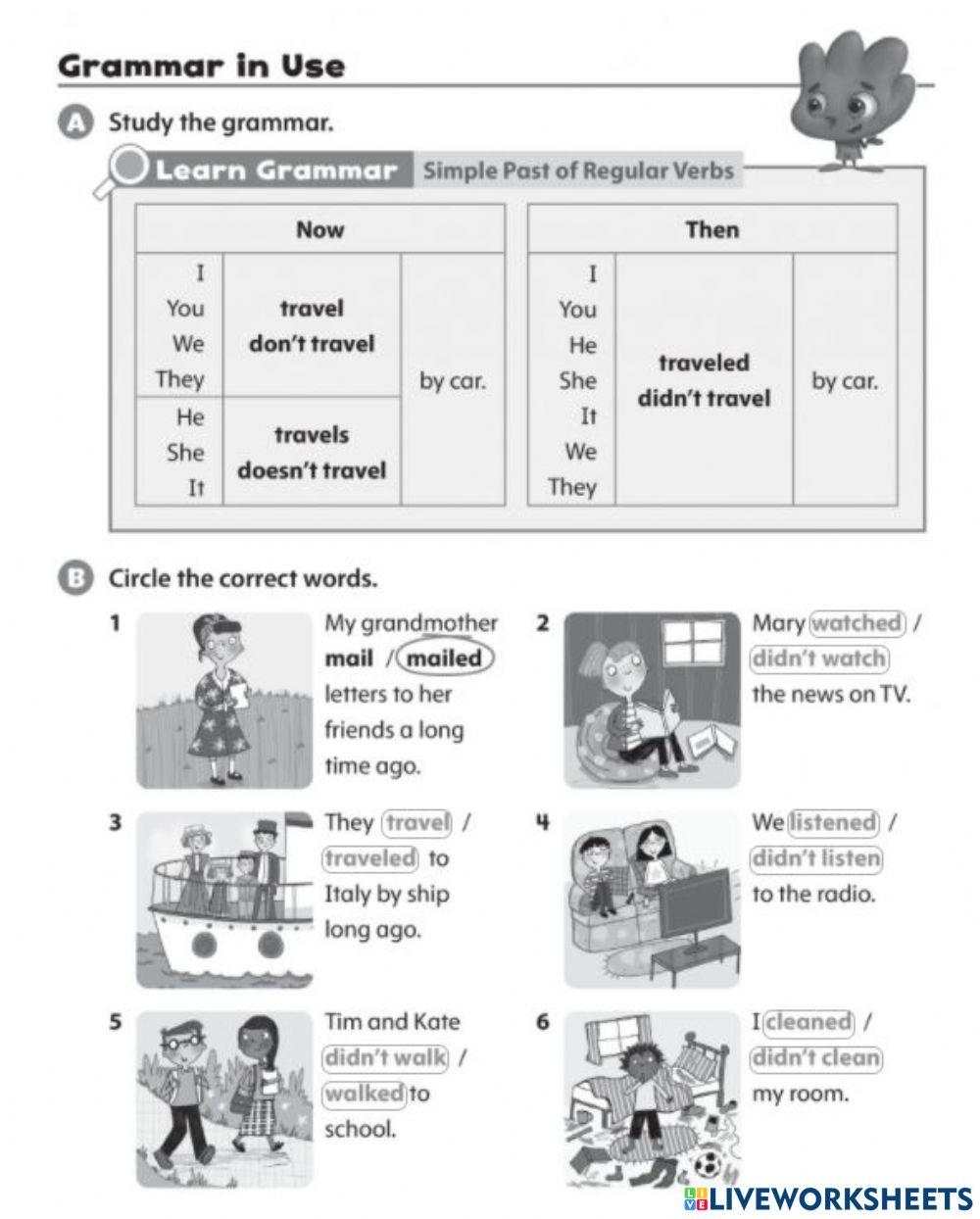 Regular verbs simple past