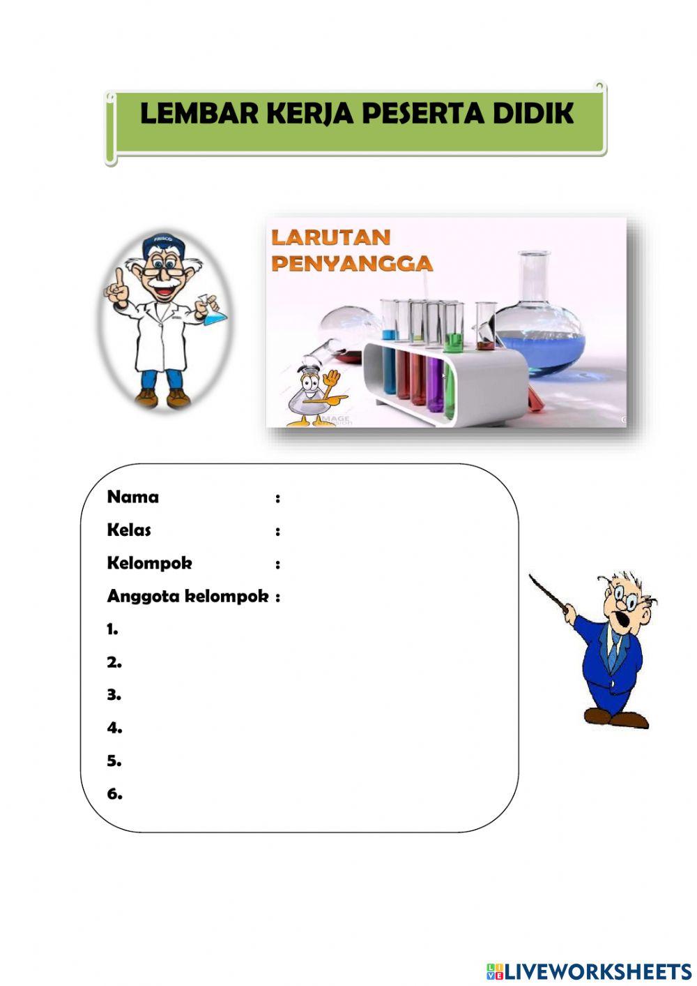 LKPD Menentukan Larutan Penyangga dan bukan penyangga