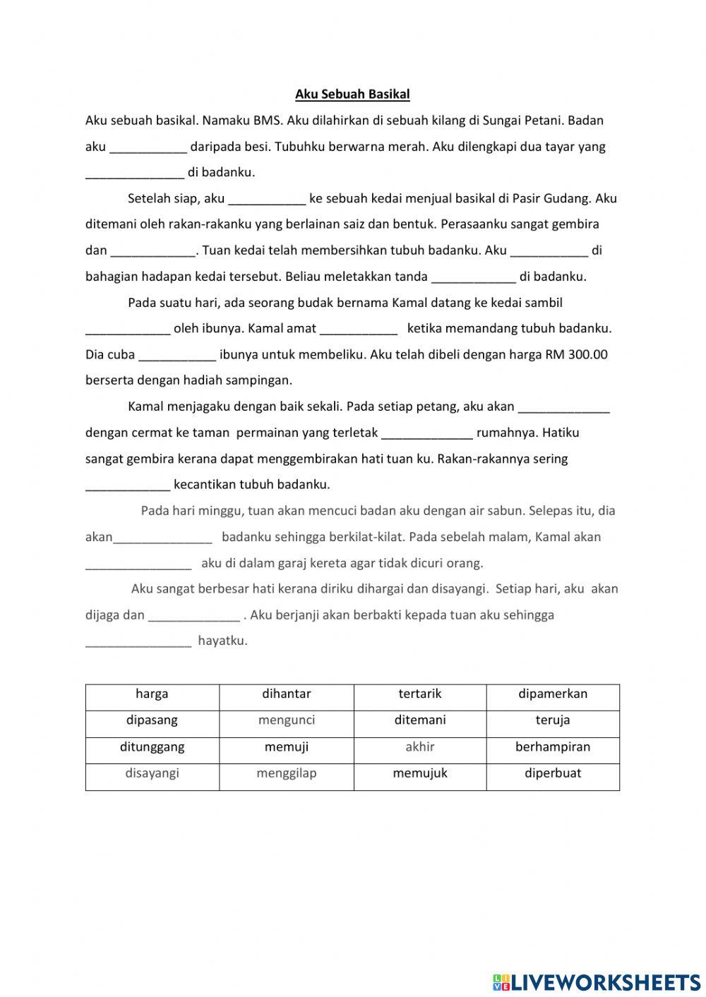 Melengkapkan karangan