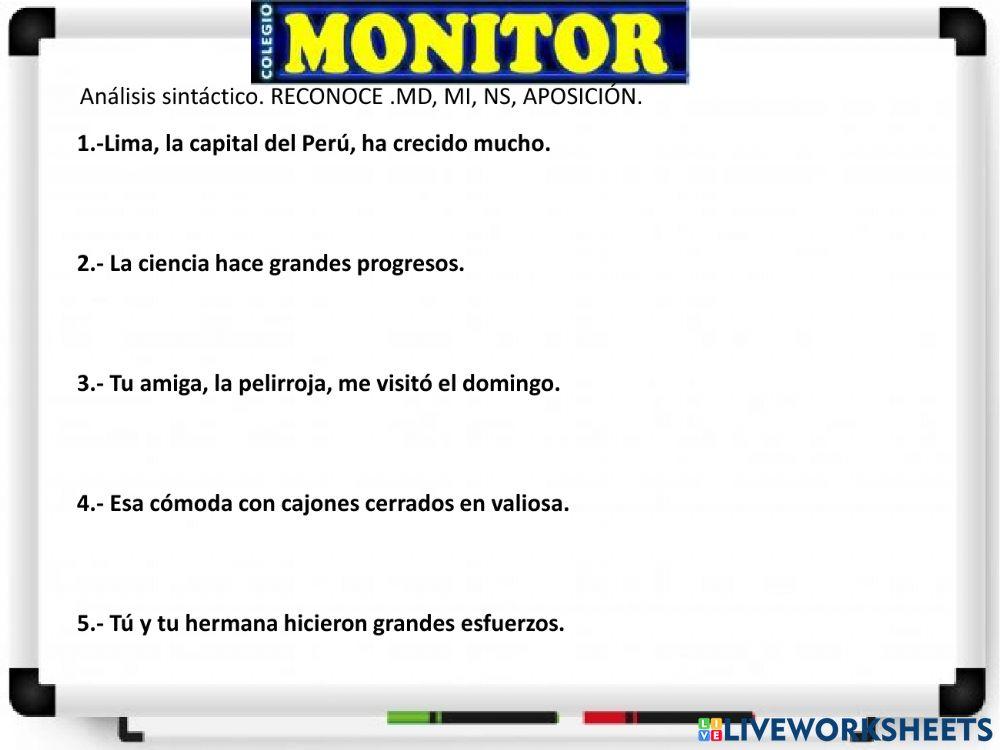 Elementos del sujeto