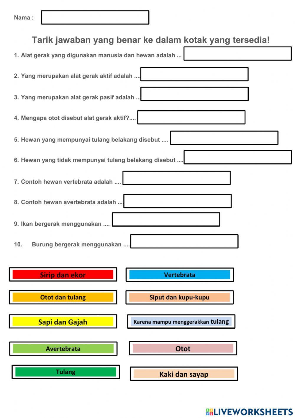 Alat gerak hewan dan manusia