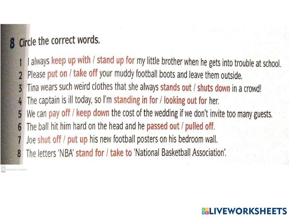 Vocabs Unit 4 form 5