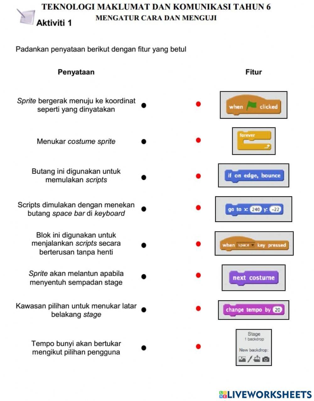 Teknologi Maklumat dan Komunikasi Tahun 6 worksheet | Live Worksheets