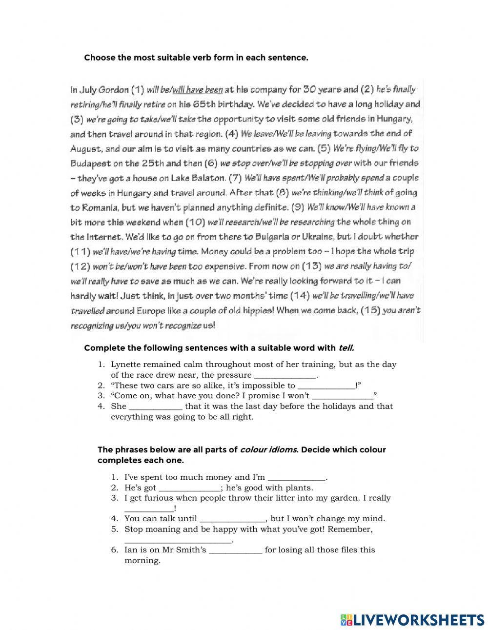 2b activity | Live Worksheets
