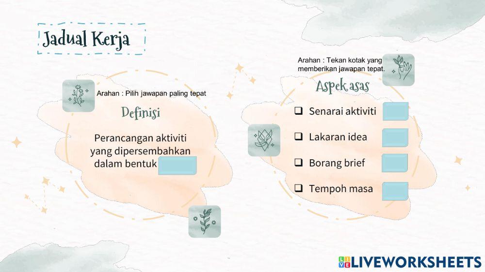 Jadual Kerja & Bajet