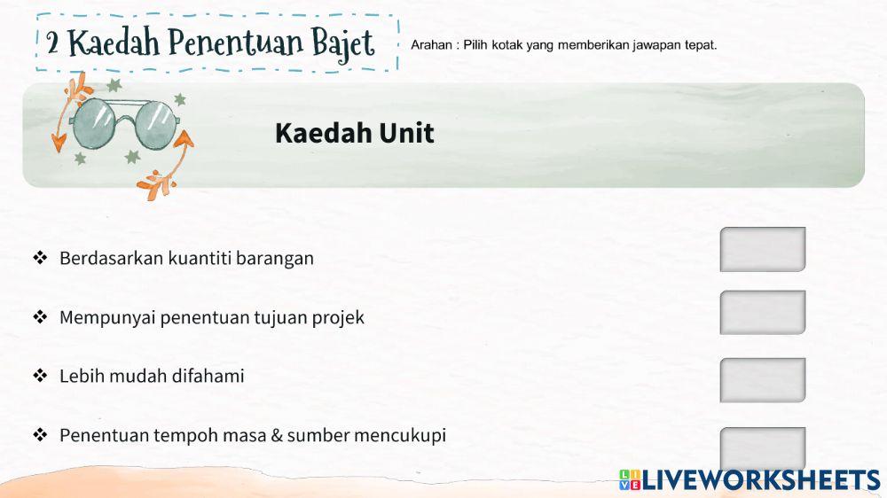 Jadual Kerja & Bajet
