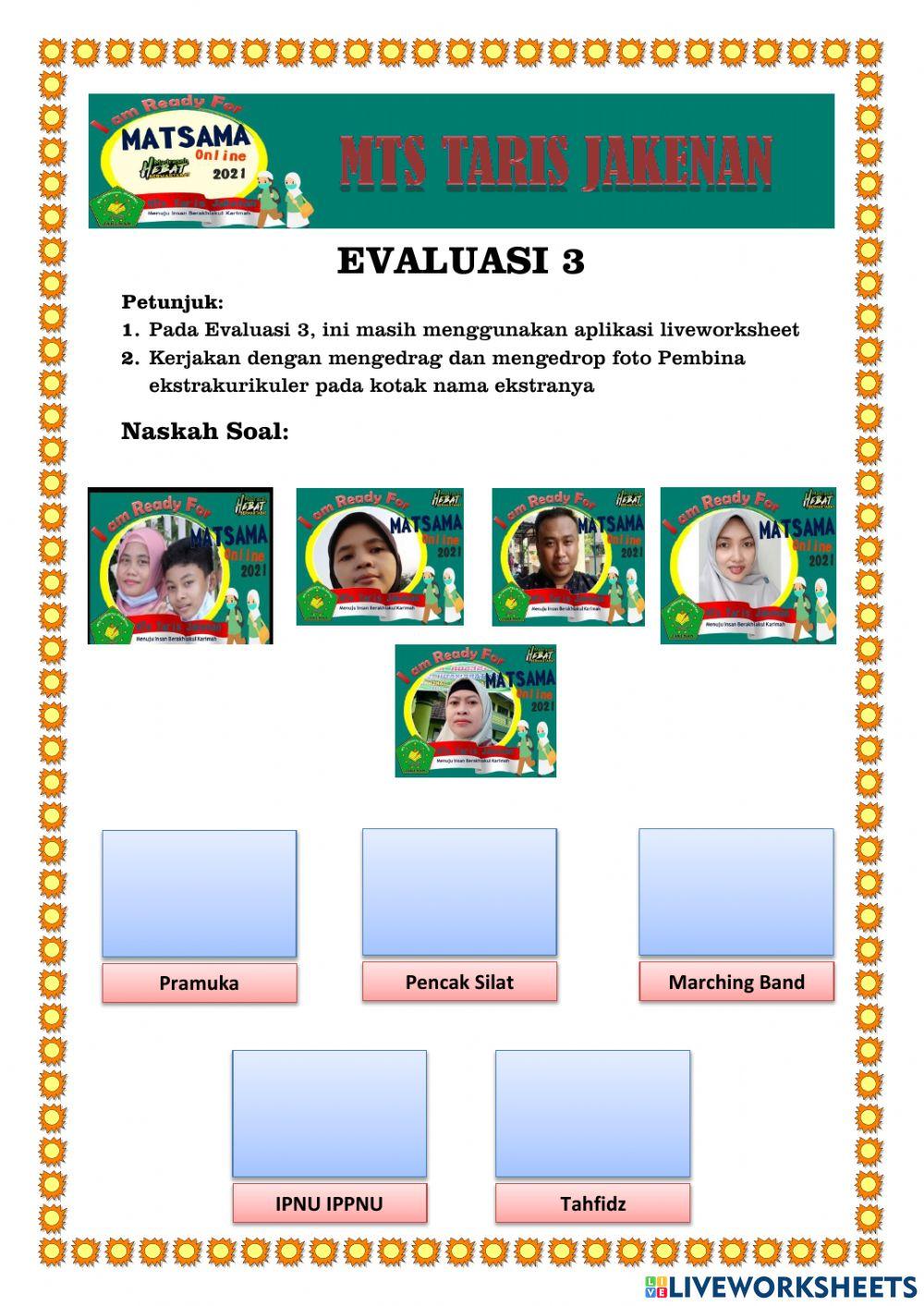 Evaluasi 3, MATSAMA ONLINE 2021