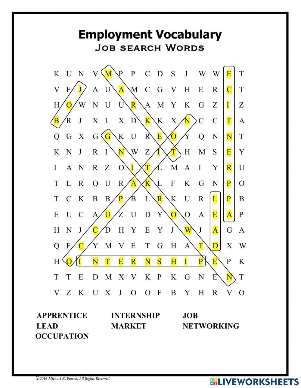 Employment Vocab