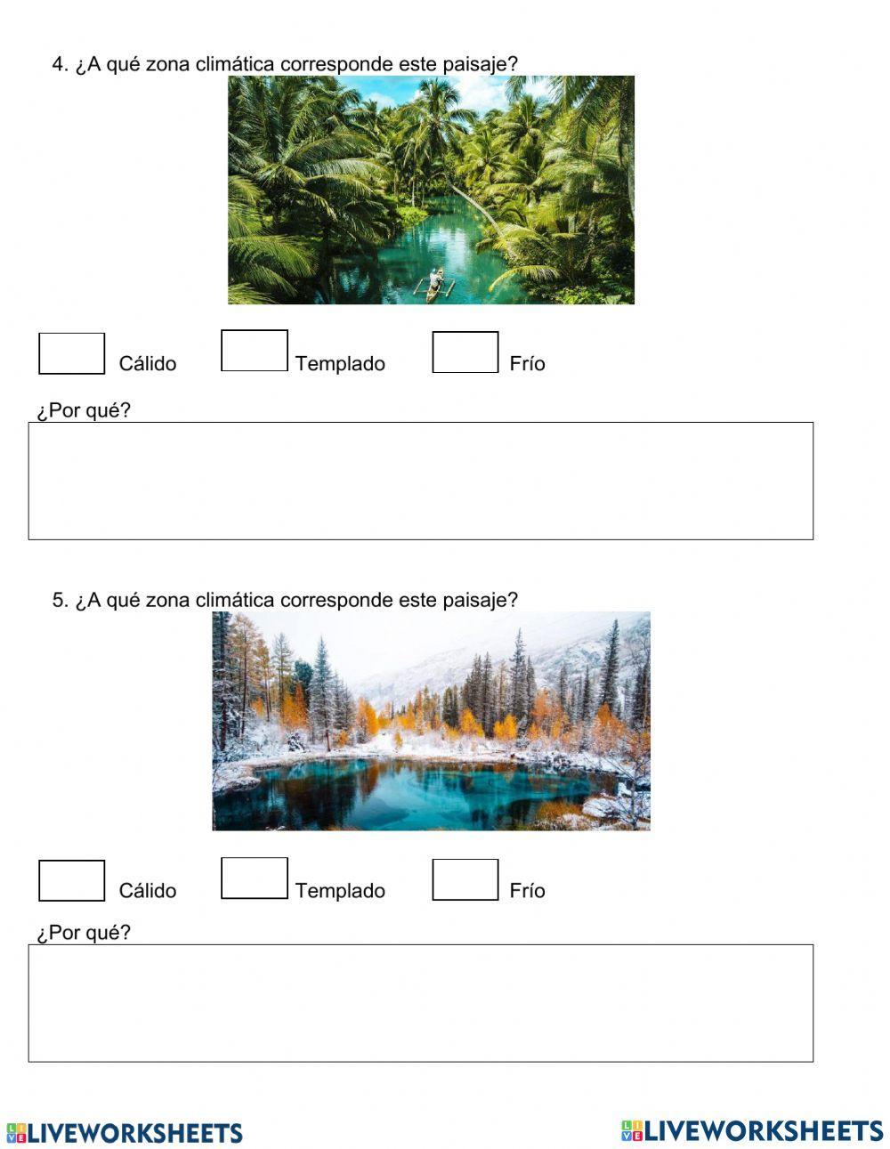 Paisajes y Zonas climáticas 3°