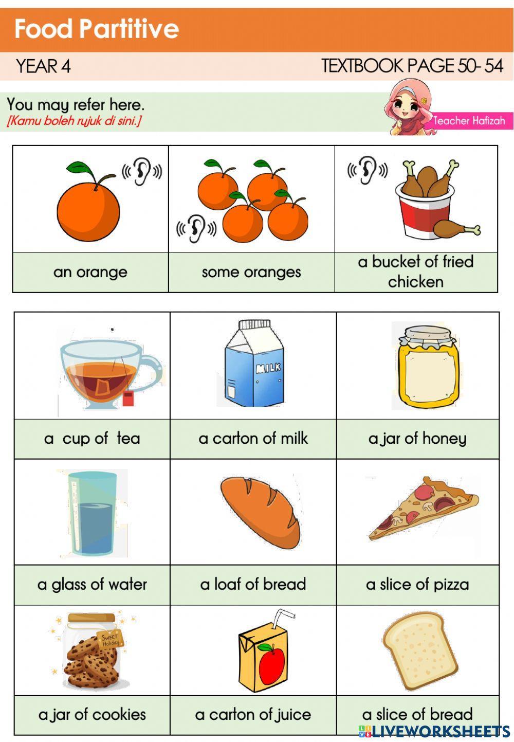CEFR Year 4 Listening and Speaking Textbook page 51- Shopping List