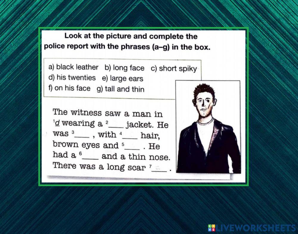 Physical appearance voabulary