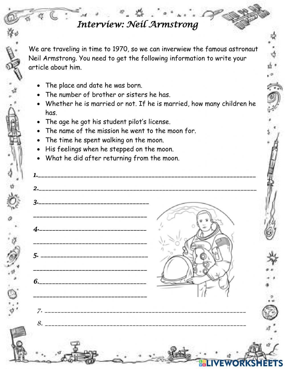 Neil Armstrong Worksheets