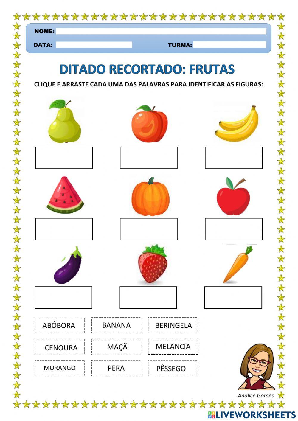 Dirado Recortado: Frutas