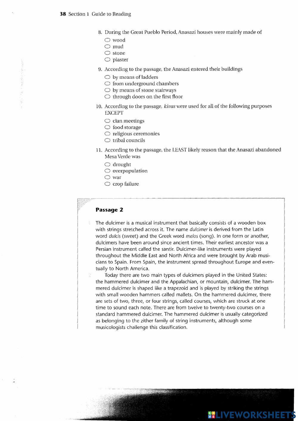 Reading practice TOEFL factual and negative factual