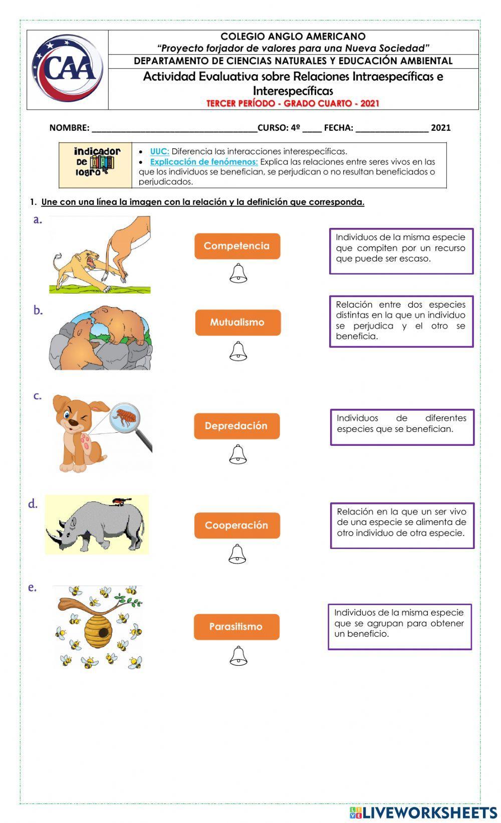 Relaciones Intraespecíficas e Interespecíficas