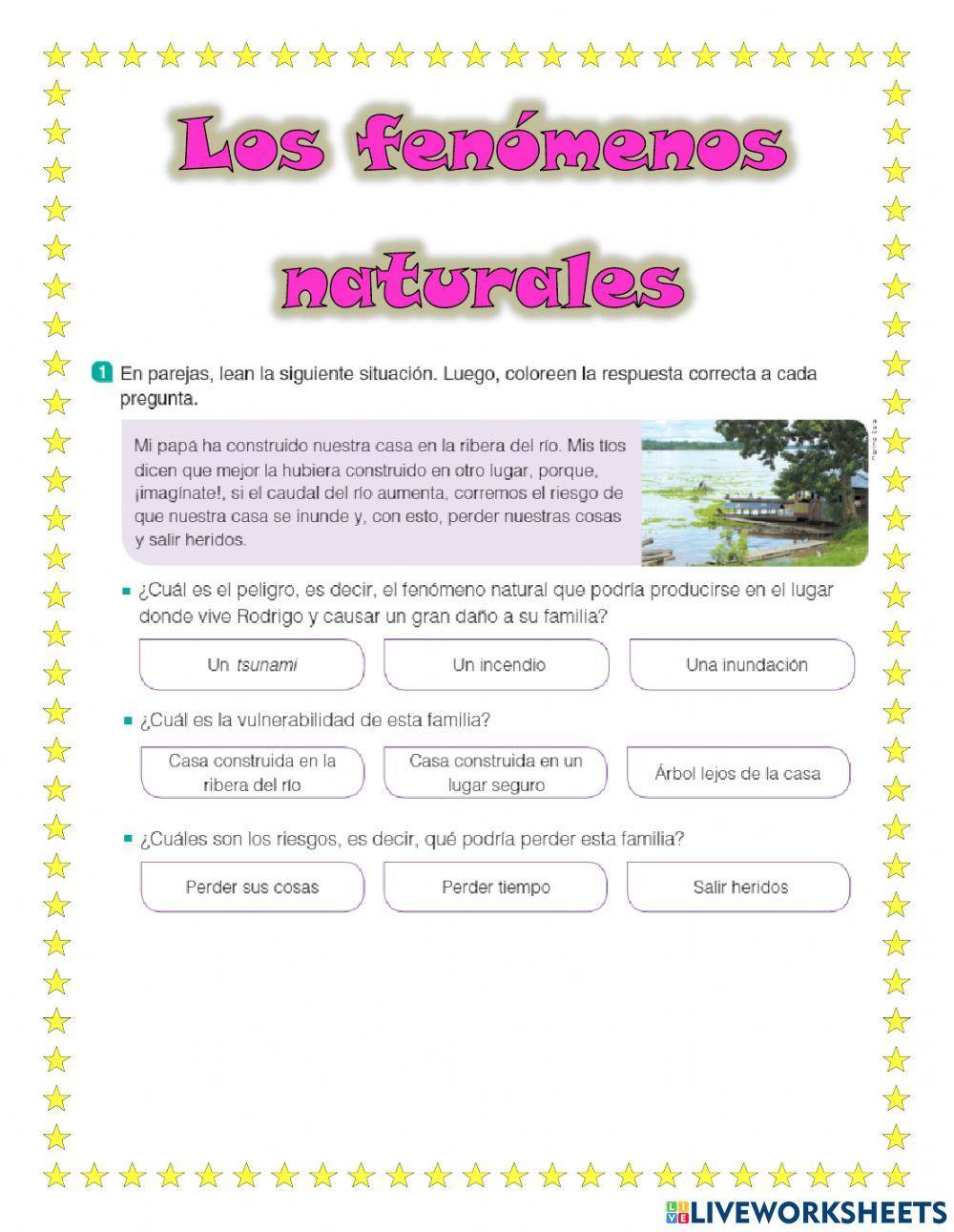 Fenómenos naturales y defensa Civil