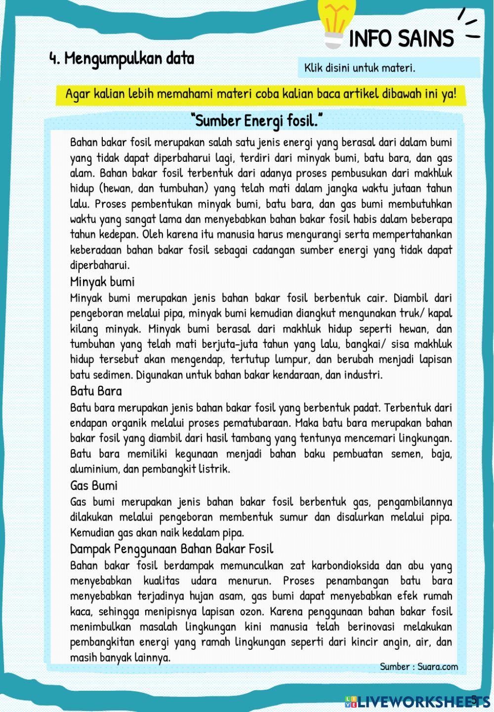 E-LKPD (Sumber Energi Alternatif) Kegiatan 1