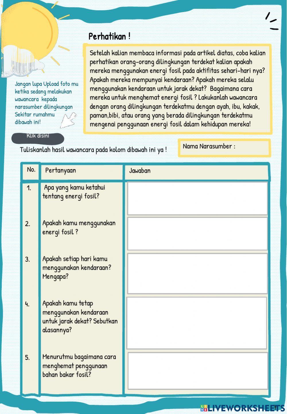 E-LKPD (Sumber Energi Alternatif) Kegiatan 1