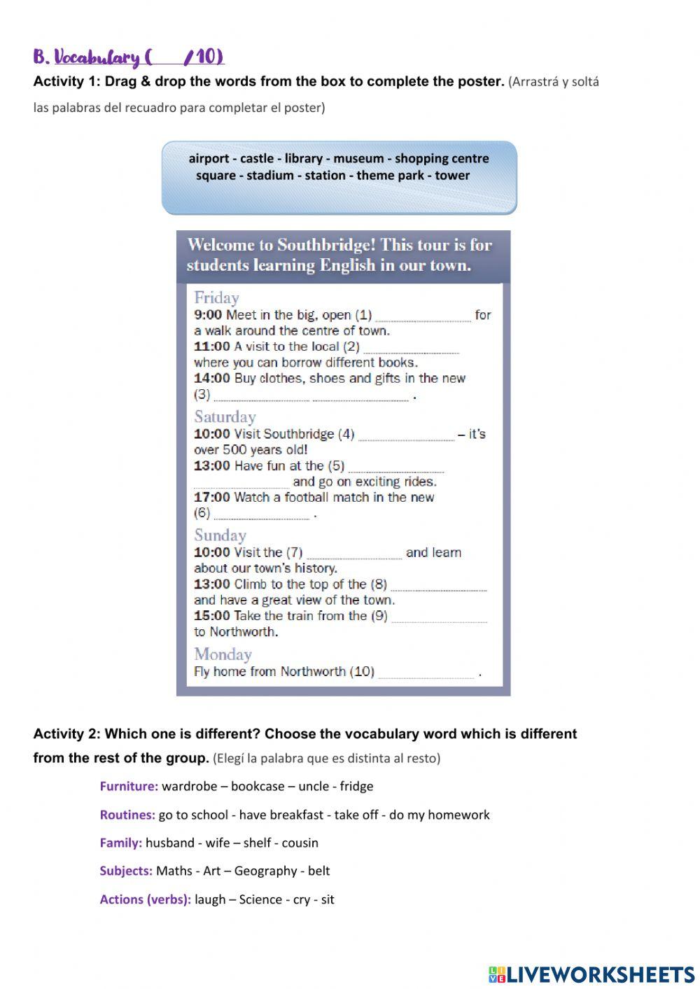 Mid term exam - pre teens 2 2021