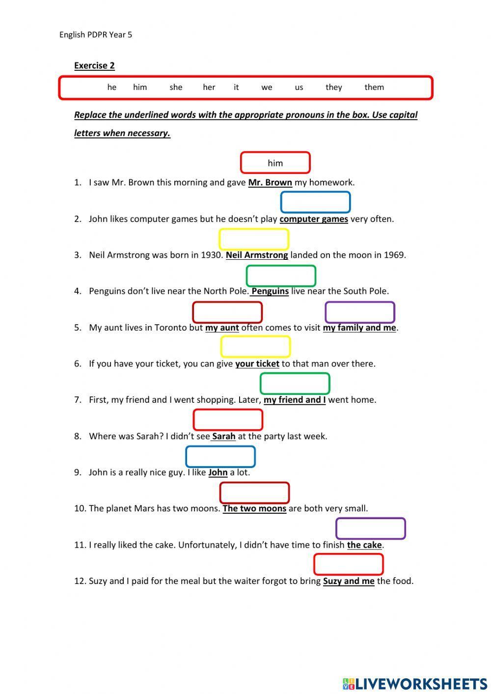Subject and Object Pronouns 