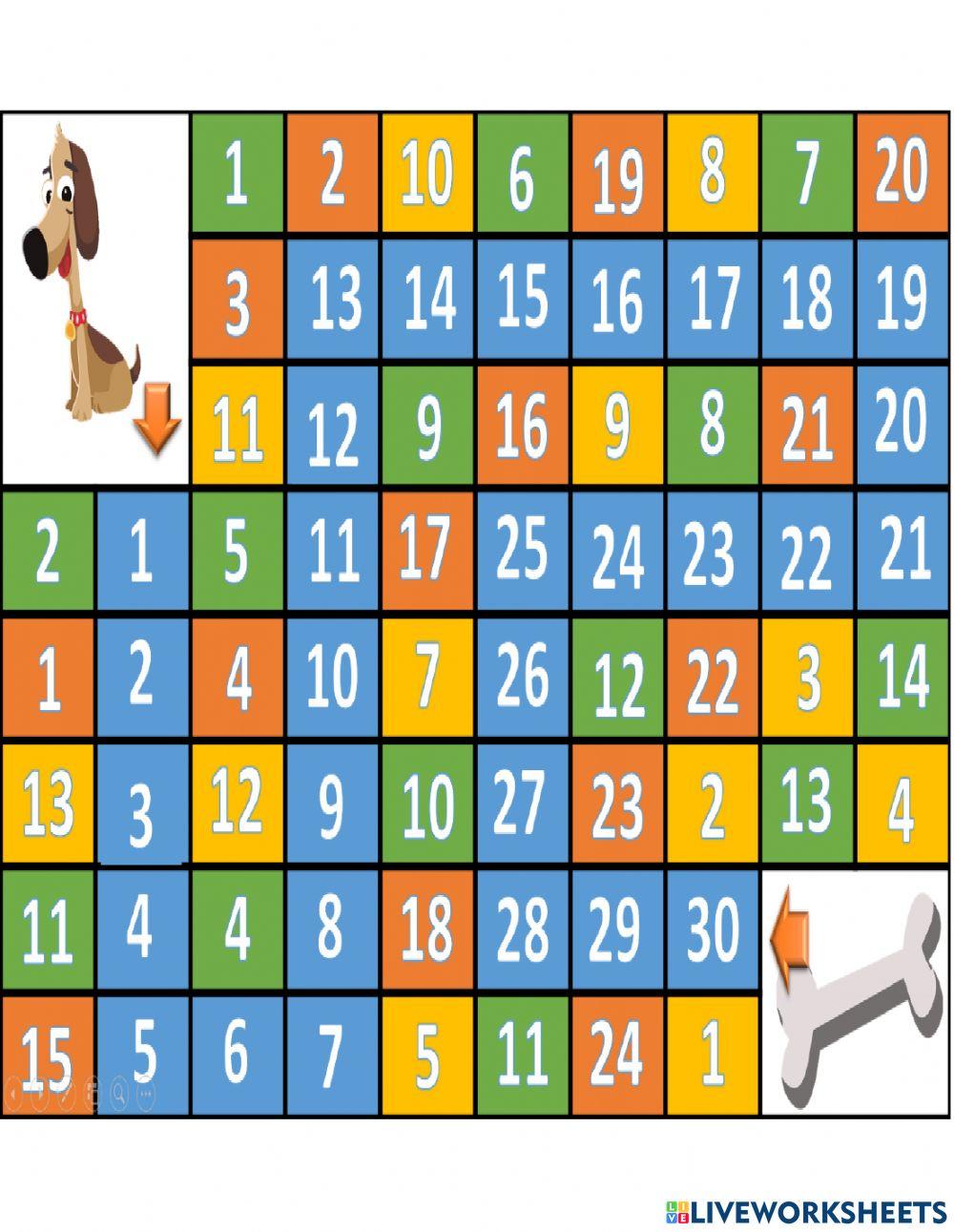 Numeros de el 1 al 30