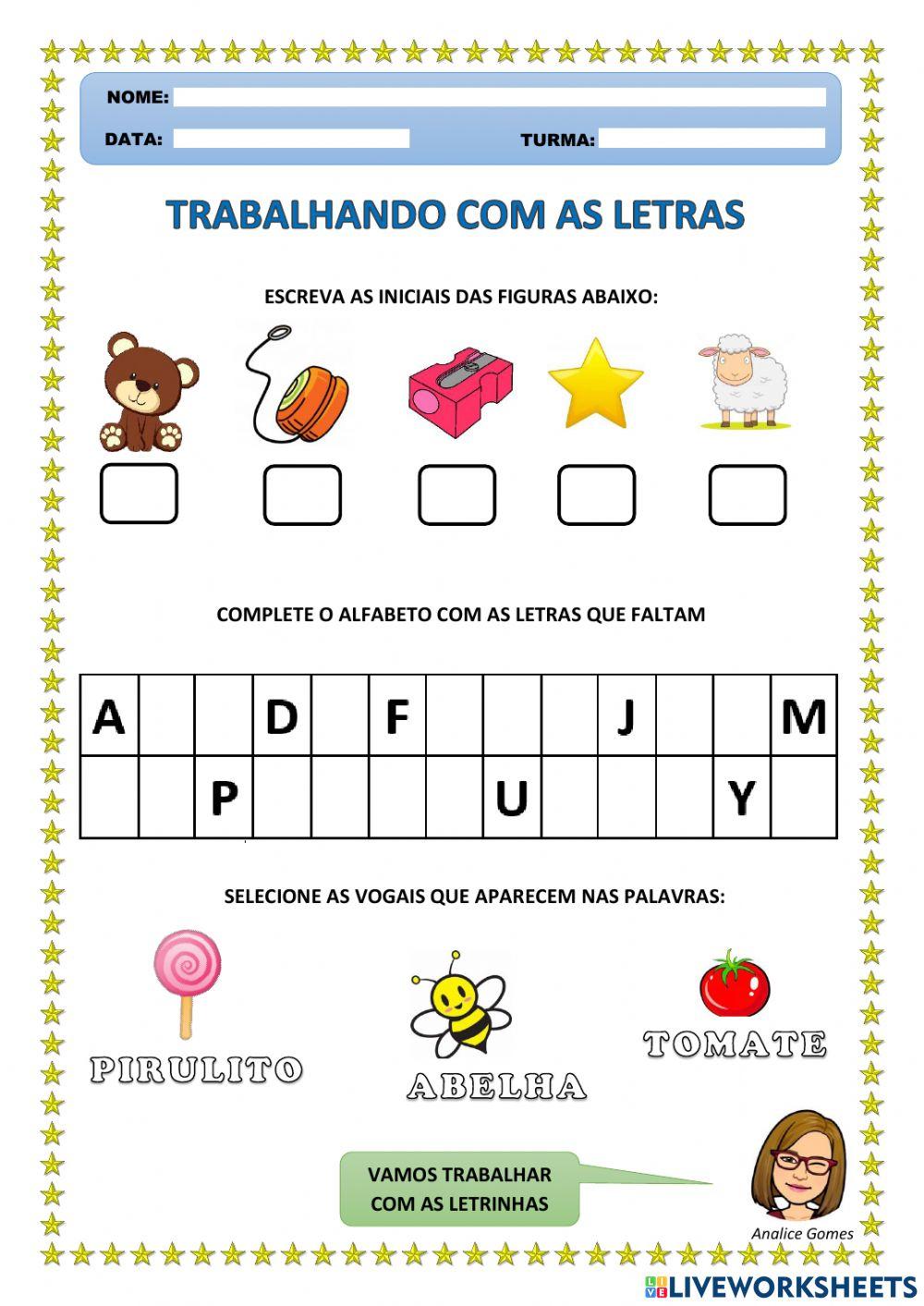 Trabalhando Com as Letras