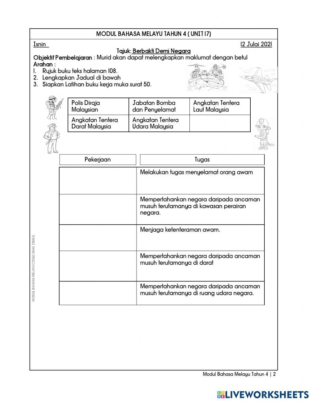Bahasa Melayu Tahun 4 SJK Buku Teks Unit 17 muka surat 108
