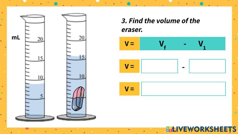 Volume of Irregular Solids Worksheet