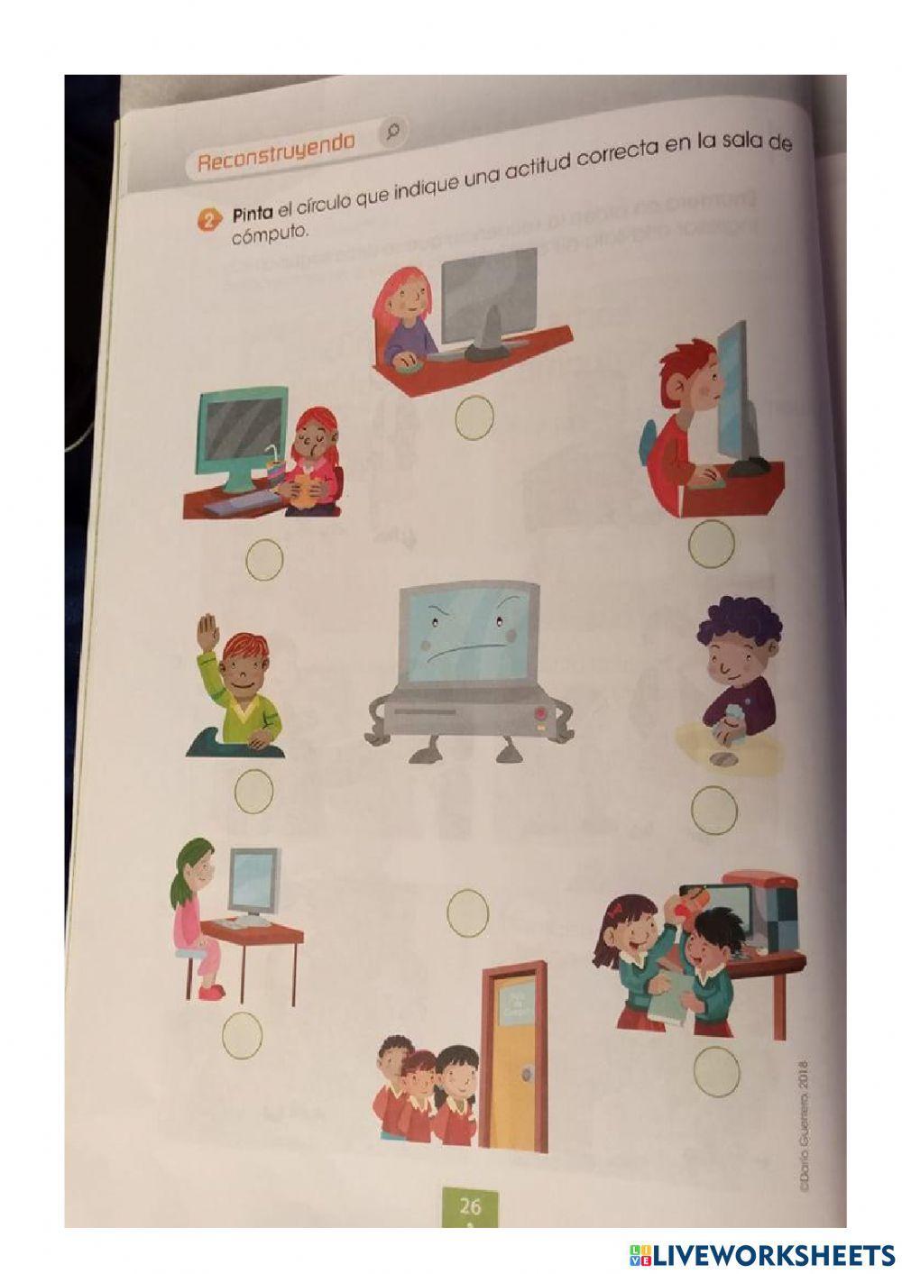 Actitud correcta en la sala de cómputo - PAG25-26