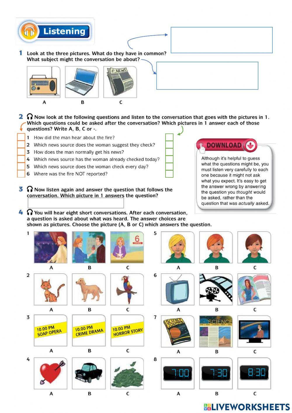 Unit 7 - Listening worksheet | Live Worksheets