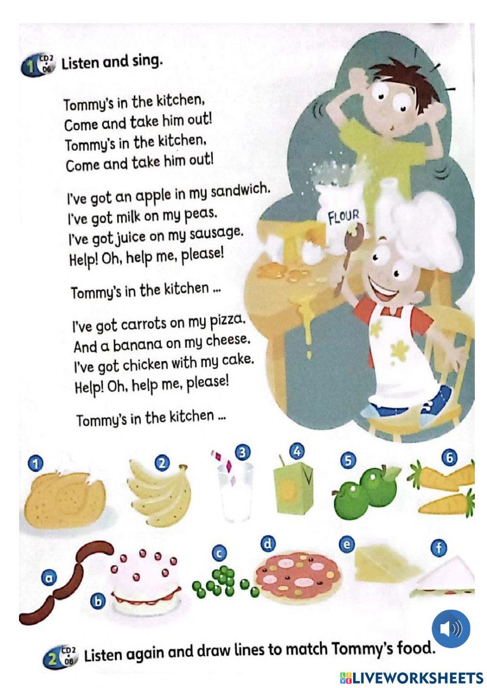 Tommy's in the kitchen