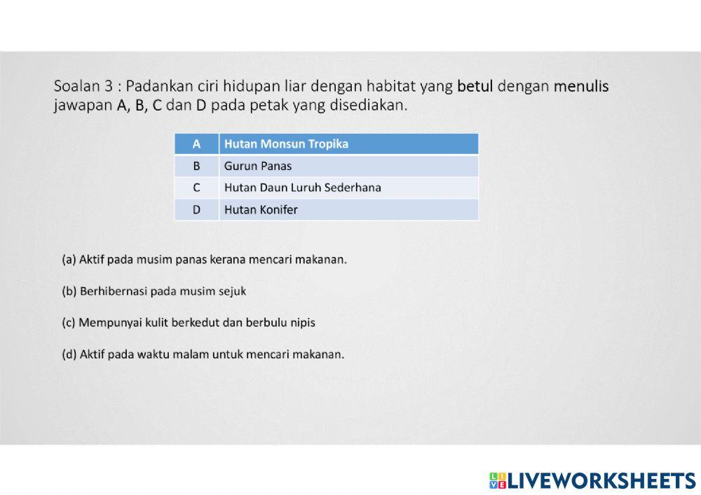 Latihan Geografi T3 bab 8