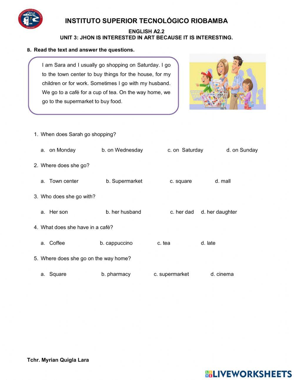 Shopping and money vocabulary