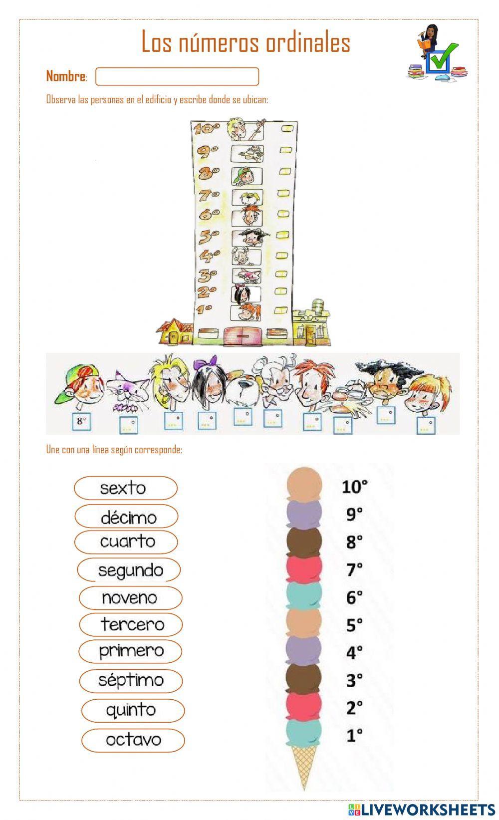 Los números ordinales