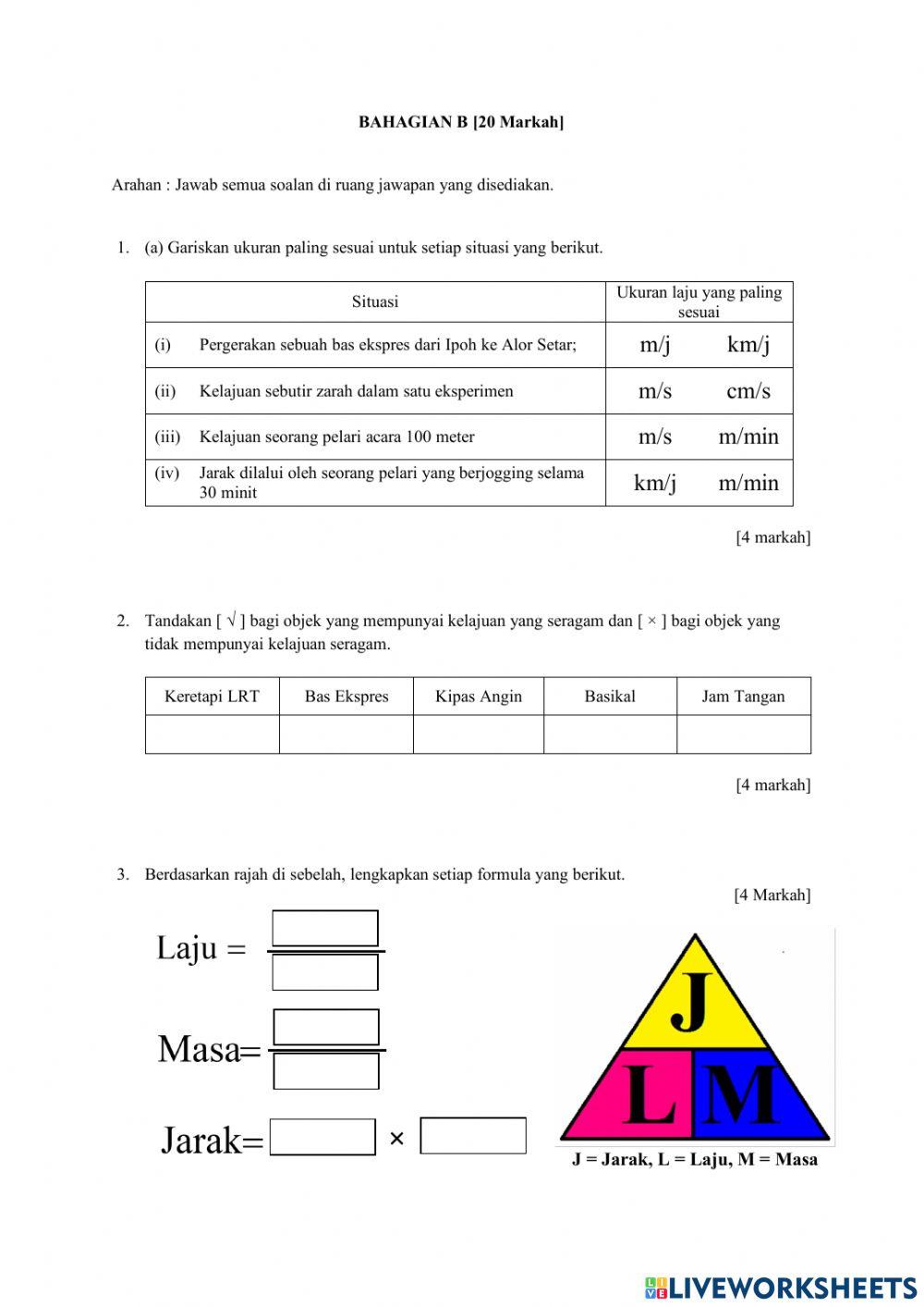 Matematik tingkatan 2 bab 9 9.1 laju