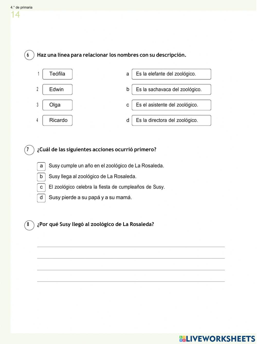 Preguntas de Evaluación Diagnóstica 4to. parte 2