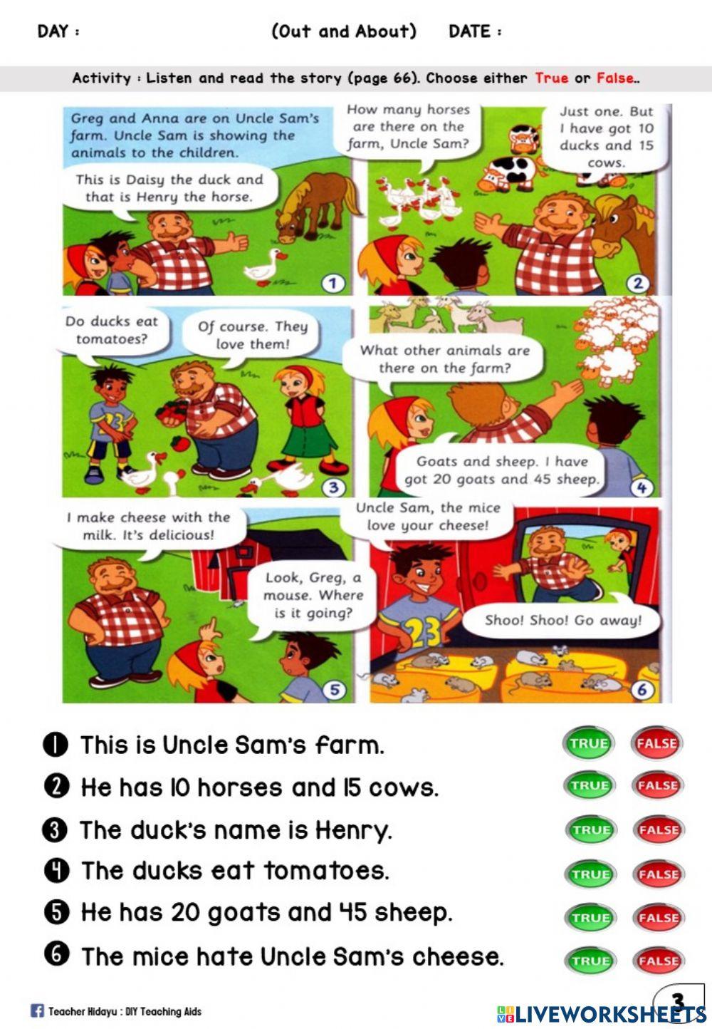 Out and About (True or False)