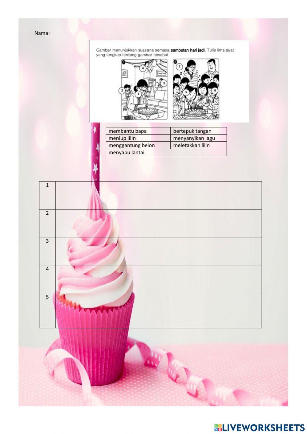 Bina ayat Majlis Hari Jadi