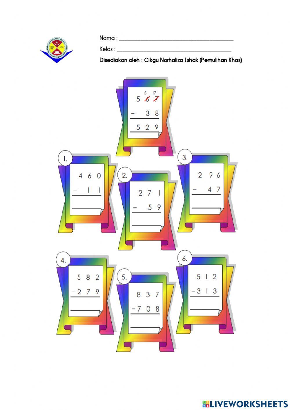 Tolak dengan mengumpul semula dalam lingkungan 1000